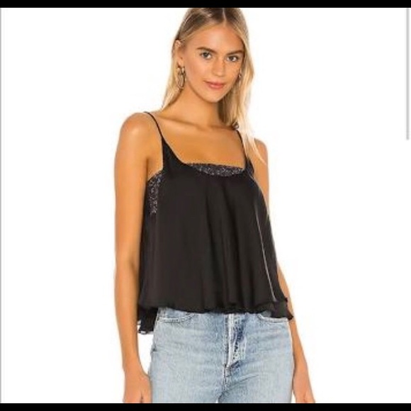 FREE PEOPLE Black Turn It On Cami Top size Medium - Picture 7 of 12
